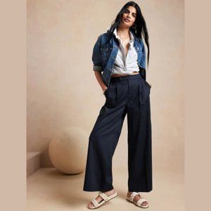 NWT Banana Republic Blue Linen Trousers / Pants